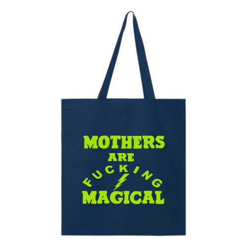 Magical Mom (lime green font) Tote