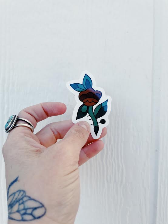 Flash Art (Red) Floral Sticker
