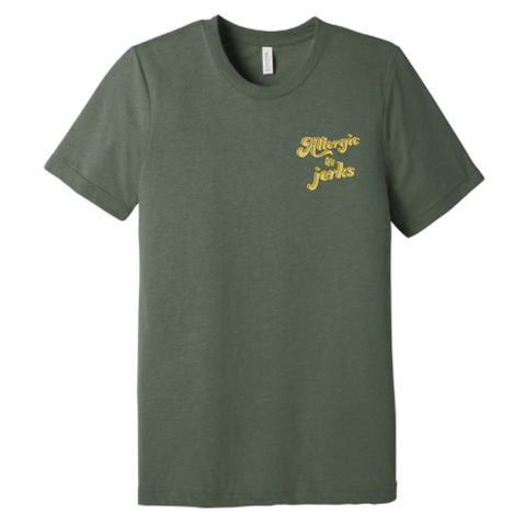 Allergic (yellow font) Pocket Tee