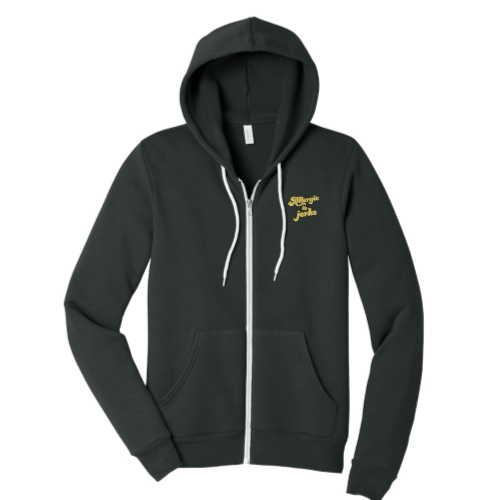 Allergic (yellow font) Zip Up