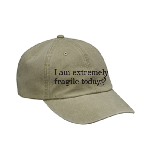 Fragile Hat (black embroidered font)