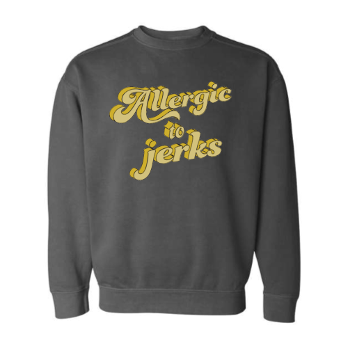 Allergic (yellow font) Pullover Sweater