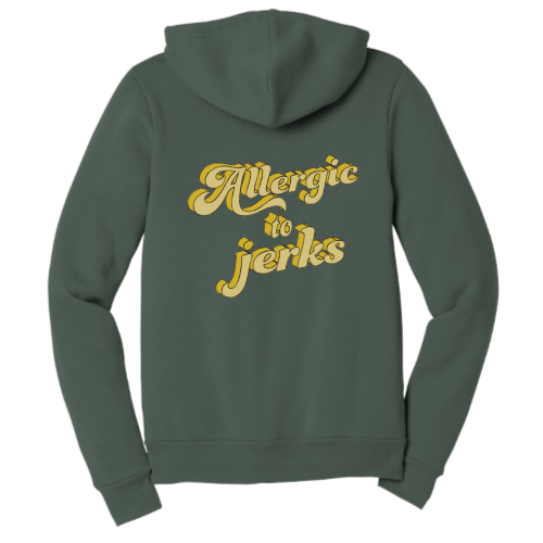 Allergic (yellow font) Zip Up