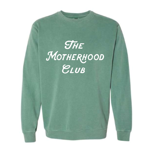 Motherhood Club (white font) Pullover