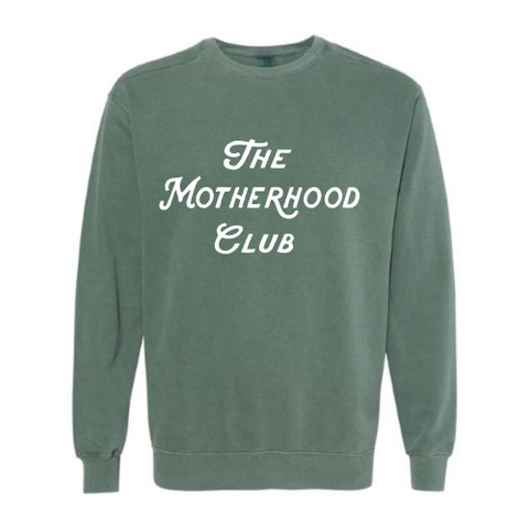 Motherhood Club (white font) Pullover