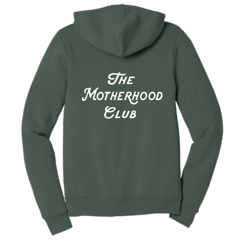 Motherhood Club (white font) Zip Up