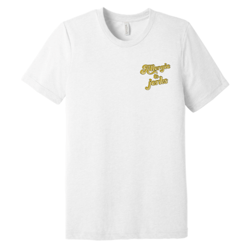 Allergic (yellow font) Pocket Tee