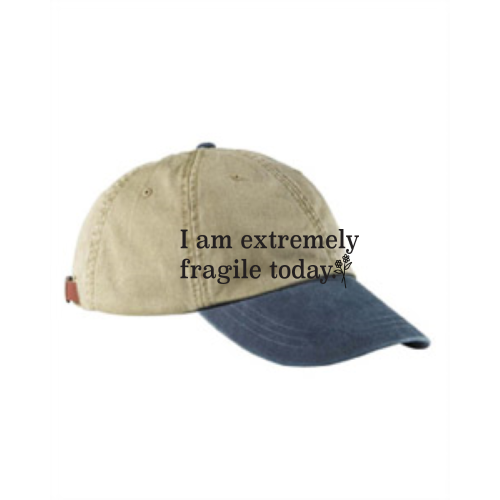 Fragile Hat (black embroidered font)