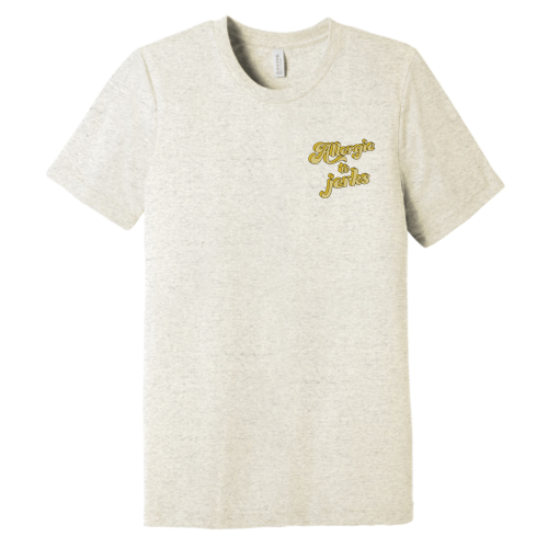 Allergic (yellow font) Pocket Tee