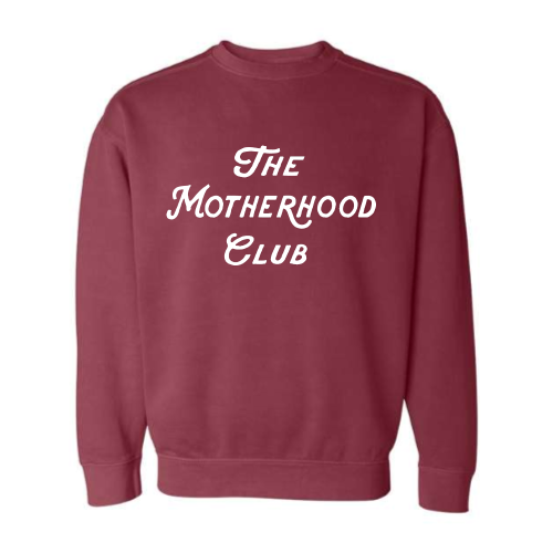 Motherhood Club (white font) Pullover