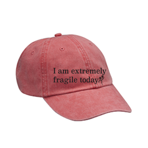 Fragile Hat (black embroidered font)