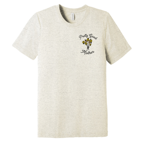 Pretty Good Mother (floral graphic) Pocket Tee