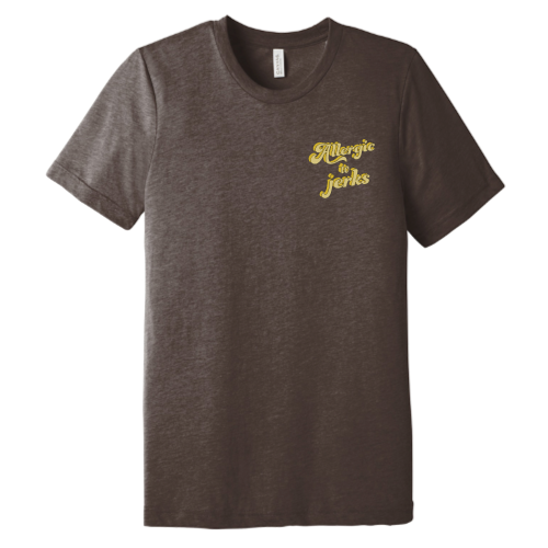 Allergic (yellow font) Pocket Tee