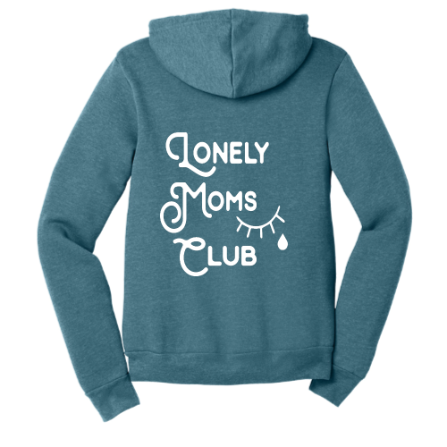 Lonely Moms Club (white font) Zip Up