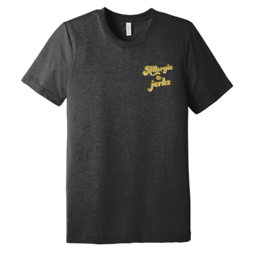 Allergic (yellow font) Pocket Tee