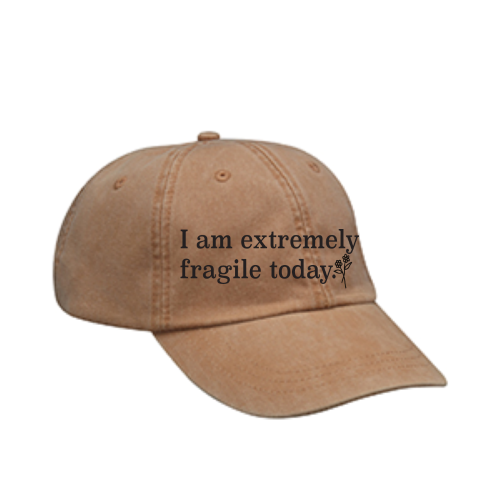 Fragile Hat (black embroidered font)