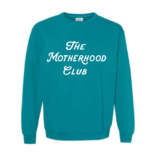 Motherhood Club (white font) Pullover