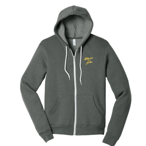 Allergic (yellow font) Zip Up