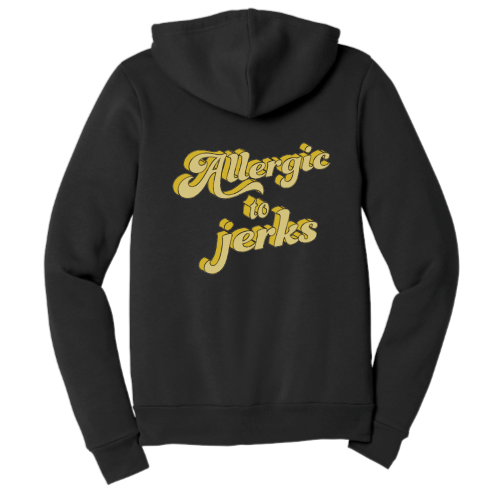 Allergic (yellow font) Zip Up