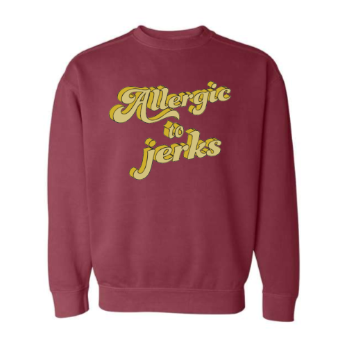 Allergic (yellow font) Pullover Sweater