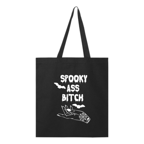 Spooky Ass Bitch Tote - White Font