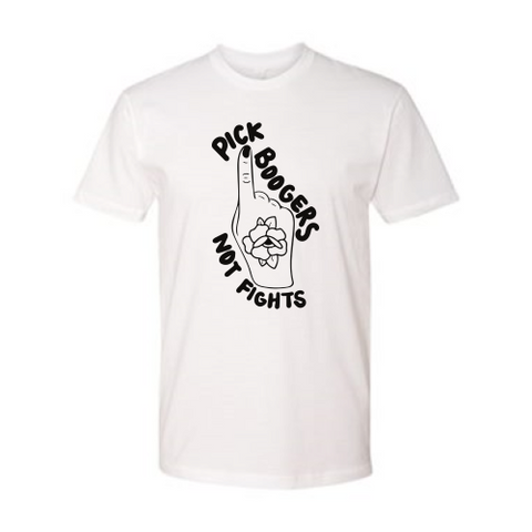 Pick Boogers (black font) Tee