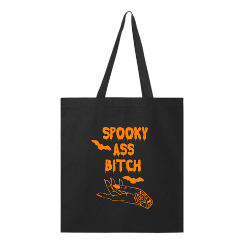 Spooky Ass Bitch Tote - Orange Font