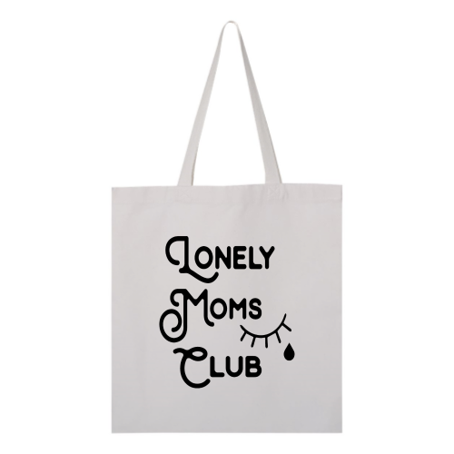 Lonely Moms Tote - Black Font