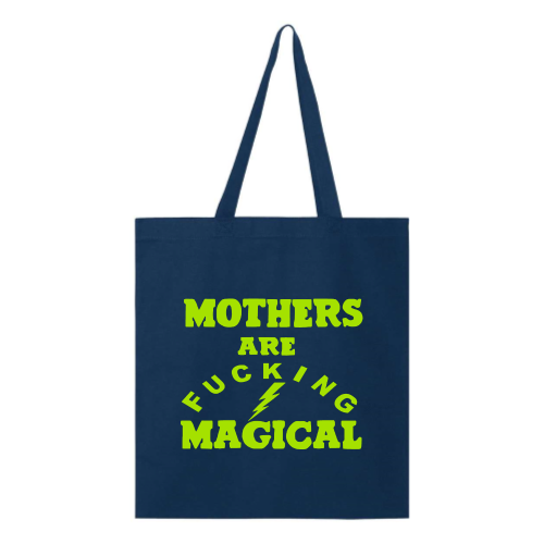 Magical Mom Tote - Lime Green Font