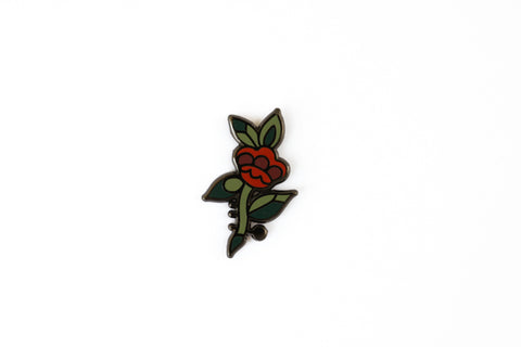 The Red Floral Pin