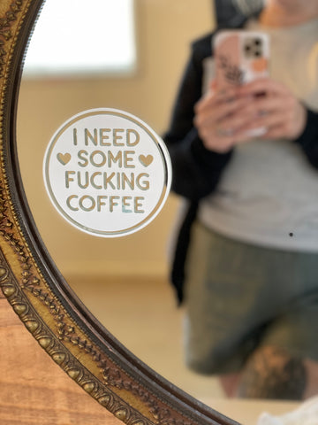 Coffee Needed DECAL (WHITE)